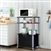 Modern 3-Shelf Kitchen Baker’s Rack Cart on Wheels in  Black Wood Finish
