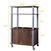 Modern 3-Shelf Kitchen Baker’s Rack Cart on Wheels in Brown Wood Finish