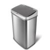 KitchenGrey 13-Gallon Stainless Steel Kitchen Trash Can with Motion Sensor Lid